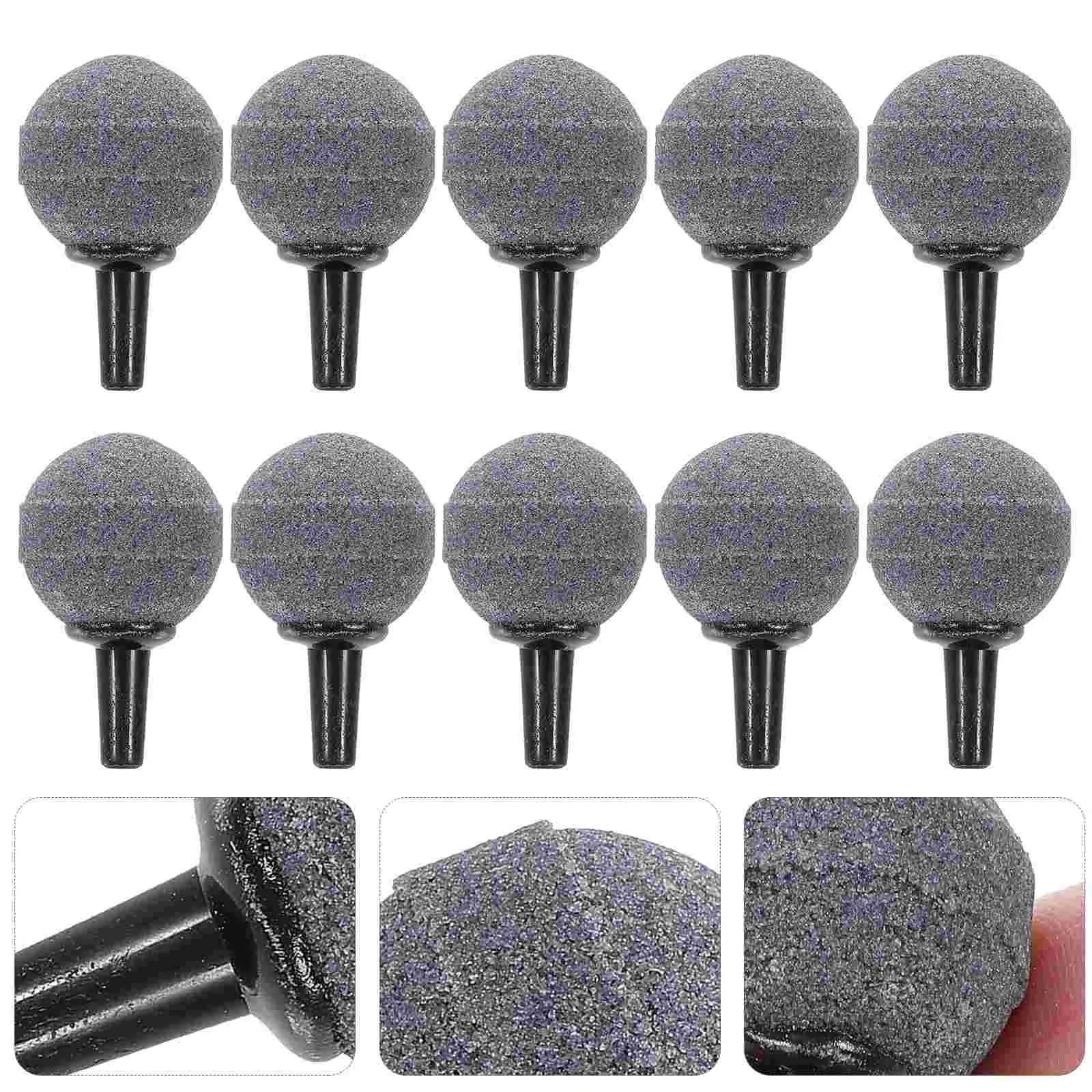 10 Packs Toy Small Water Pump Diffuser Bubble Stone for Aquarium Fish Tank Airstones