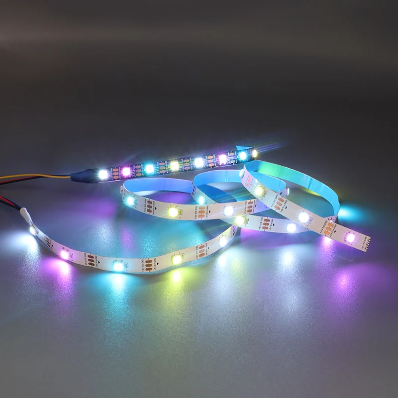 DC 5V Smart Bulit-in 5050 Colorful RGB Programmable LED Strips with DuPont Cable Male Connectors for Arduino ESP32/UNO Projects