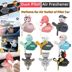 New Car Air Freshener Cat Dog Pilot Rotating Propeller Outlet Fragrance Interior Perfume Diffuse Auto Accessories Air Fresheners
