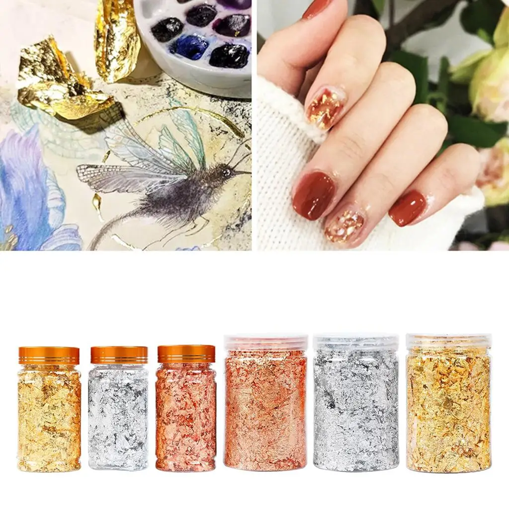 Gold leaf gilding resin flakes for art nails gilding painting