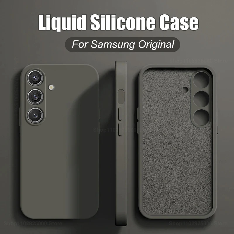 S24 S23 S22 Plus Ultra Case capa de telefone de silicone líquido originais para Samsung Galaxy S24 S23 S22 Plus Ultra S24Ultra Soft capinha