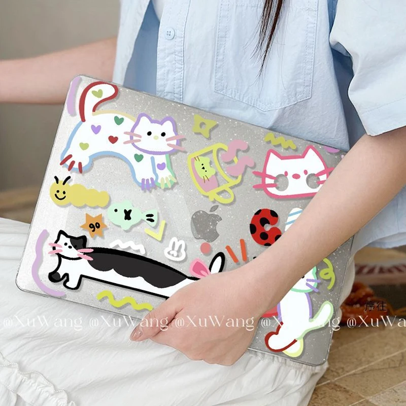 Creativity Animal Case for Macbook Air 13 13.6 M4 M1 Pro 14 16 M4 Air 15 13 M3 M2 Cover A1369 A1466 Neo 2026 Anti-Scratc Glitter