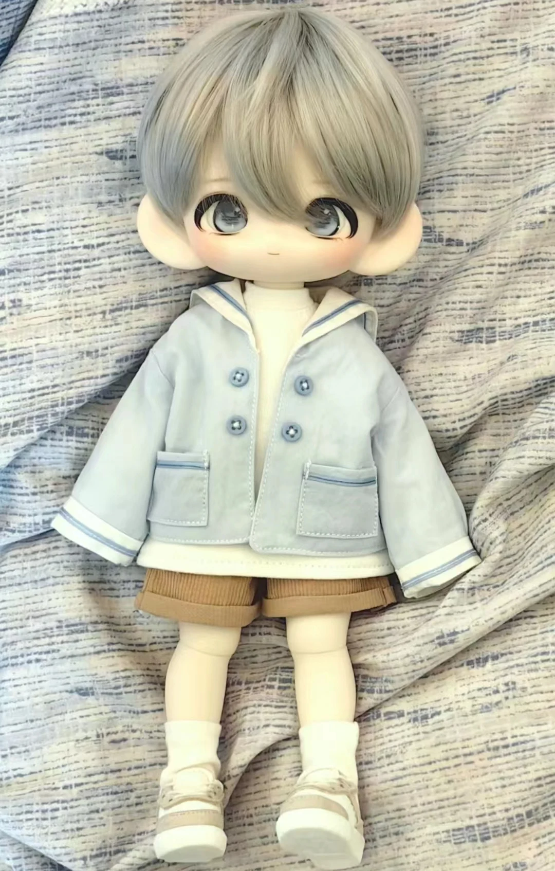 BJD15cm 1/8 male and female doll OB11 doll girl cartoon character DIY Kawaii toy Japanese doll free delivery.