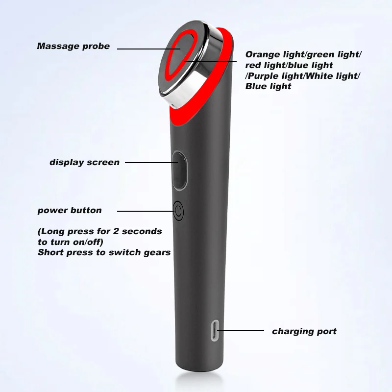 7色エイジRブースタープロフェイシャルスキンケアアンチリンクルビューティーデバイスEMSマイクロカレントリフトマッサージャー家庭用ビューティースキンケア