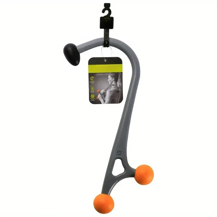 عصا تدليك رمادية - أسطوانة عضلية محمولة، لتخفيف آلام الظهر، أداة تحرير الليفي العضلي للرياضيين