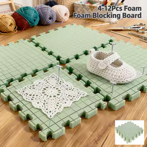 Foam Blocking Board Thick Foam Knitting Block Mat Portable Grid Knitting Board for Beginner DIY Gift Foam Crafts Blocking Mats