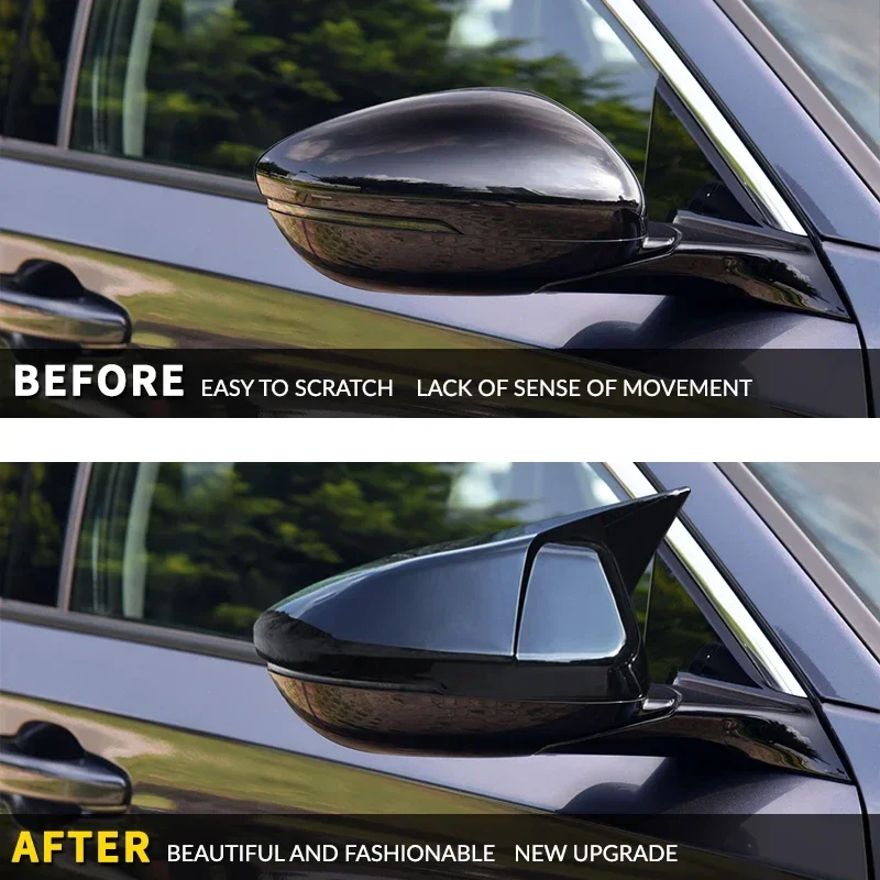 Side Mirror Cap Wing Rearview Mirrors Cover Horn Shape Fit For Honda Accord 10th 2018 2019 Car Modified Accessories