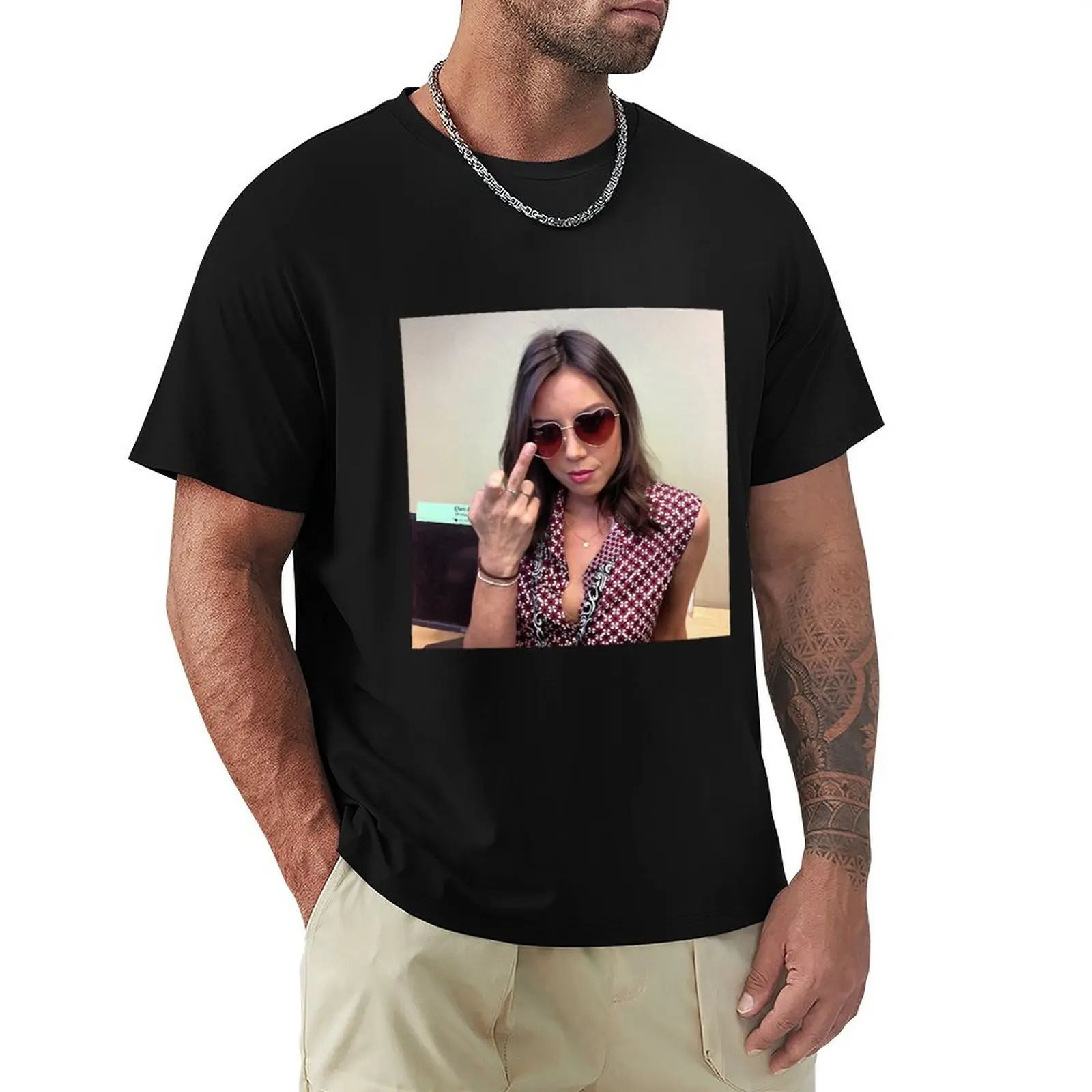 

Aubrey Plaza T-Shirt vintage graphic tee cute clothes mens graphic t-shirts