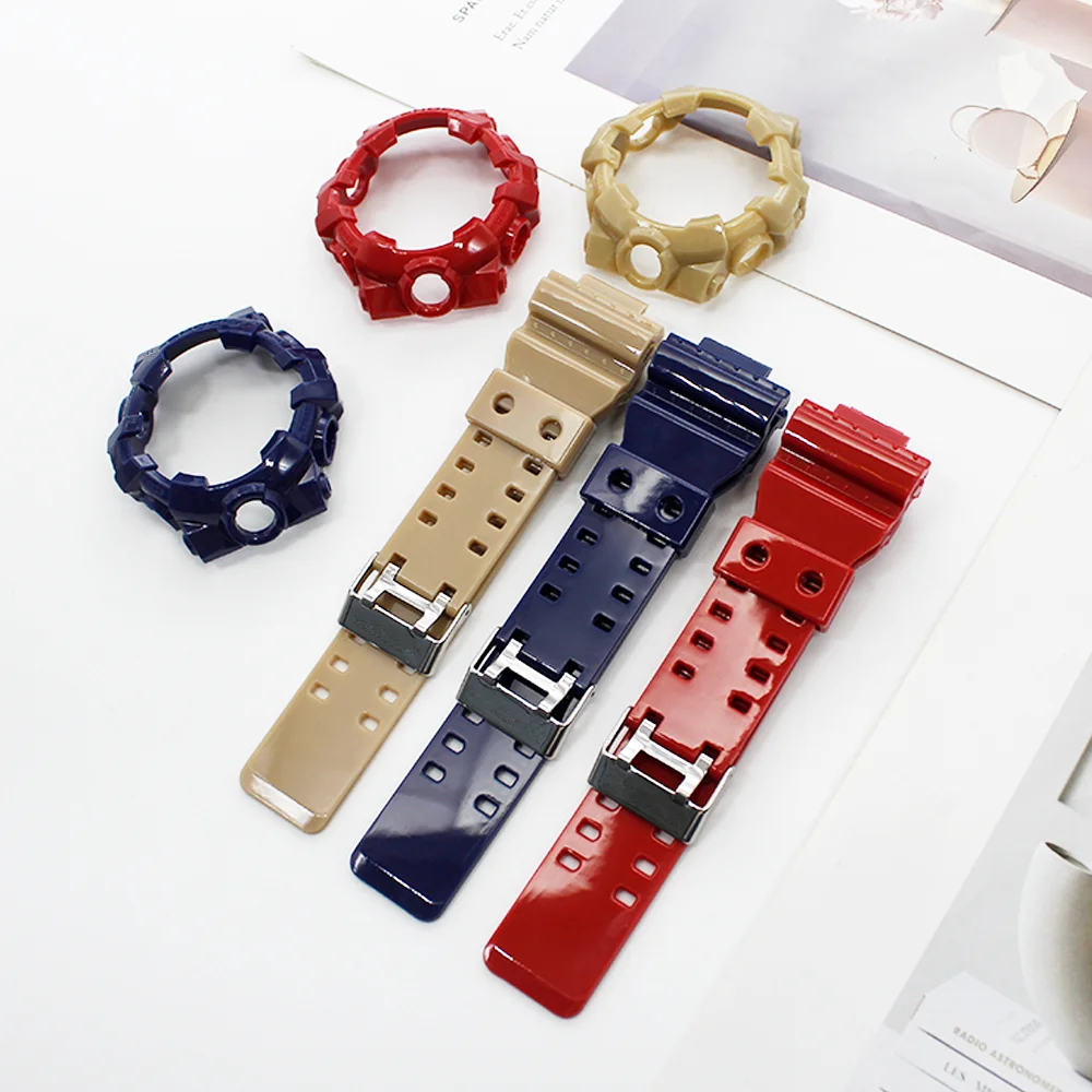 

Ремешок и чехлы для GA700 710 775, водонепроницаемый глянцевый ремешок для часов, ремешок для часов