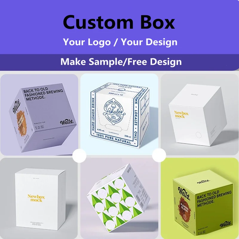 

LBSISI Life Paper Candy Cookie Cake Gift Box Print Logo Customized Packing Package Kraft White Holding Packing Bags