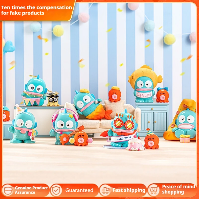 

The Official Version Of The Half Fish Man Happy Birthday Series Blind Box Cute Ugly Cute Tabletop Ornaments Trend Hand Birthday