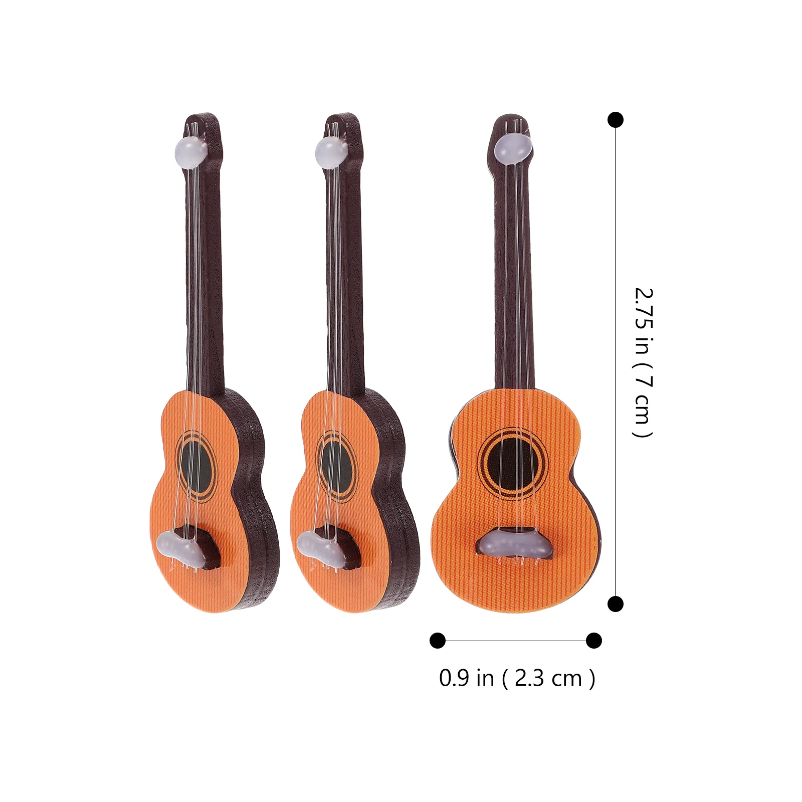 3 pezzi mobili per la casa strumenti musicali mini chitarra bambole luci modello creativo piccola miniatura fai da te adornano decorazioni bambino