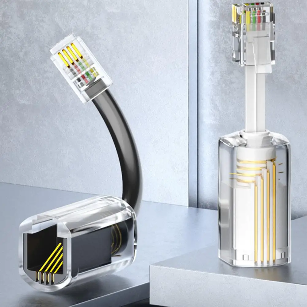 Penggulung kabel telepon, telepon kabel Untangler Rj9 4p4c kabel telepon Detangler berputar 360 derajat anti-kusut putar untuk telepon rumah bebas kusut