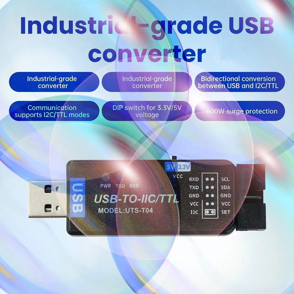 

USB to IC2 IIC/TTL Converter UART Free Driver Module USB to Multi-channel Serial Port Communication Download Module CH343G