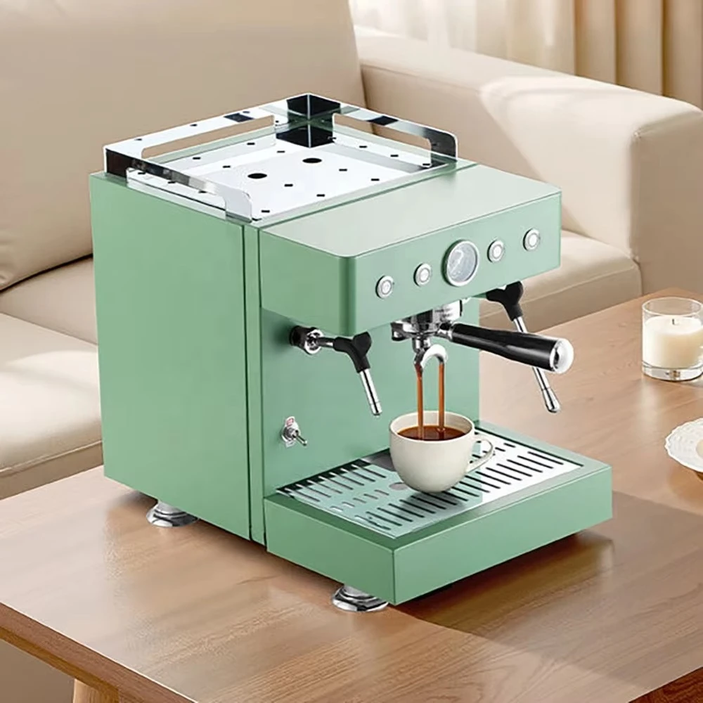 Professional 1400W Italian Import Pump Espresso System 12 Bar Pressure Dual Heating Blocks Commercial 58 Group Espresso Machine