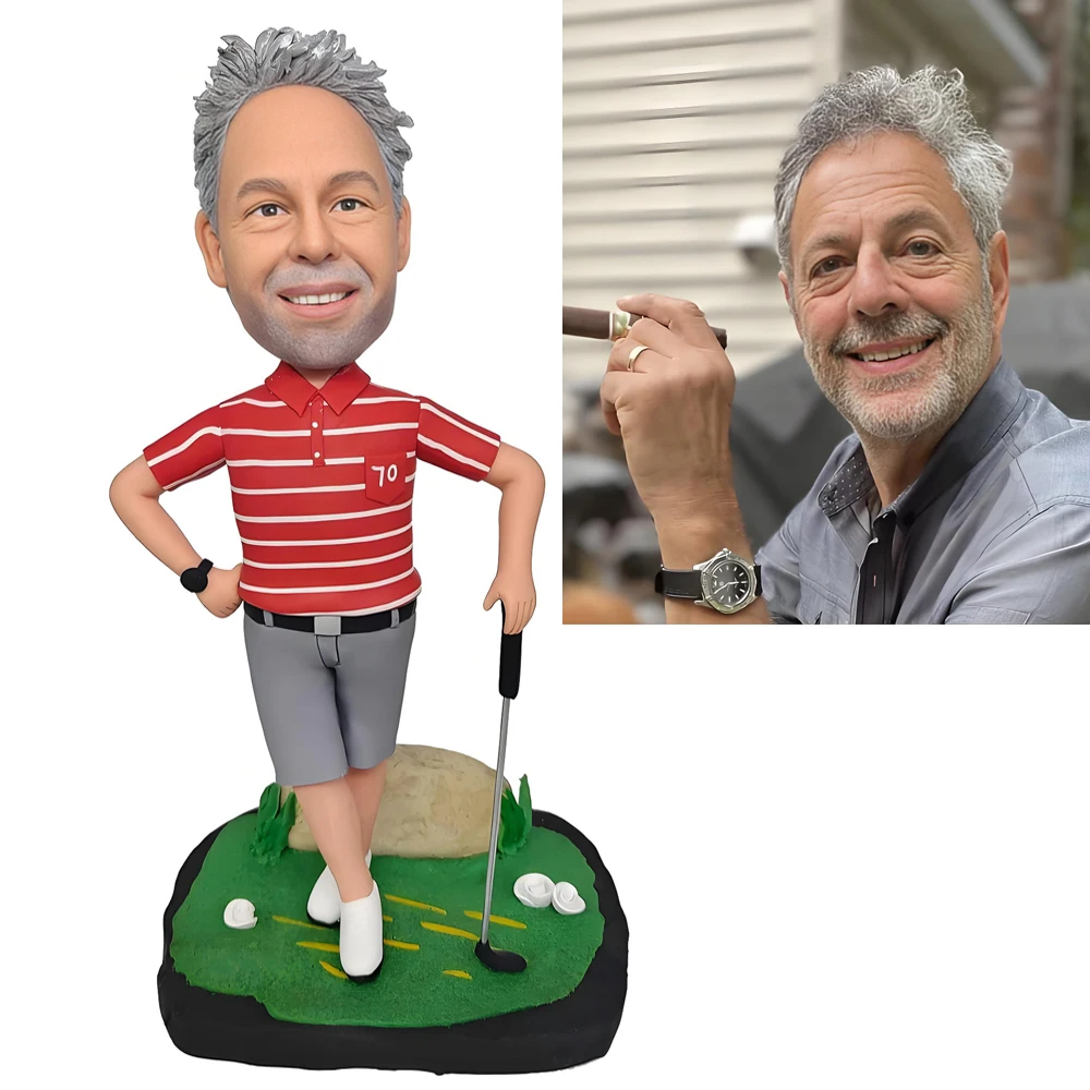 Golf Handmade Full Body Bobblehead Customization, Personalized Sculpture Gift, Polymer Clay, Unique Bobble Head Doll