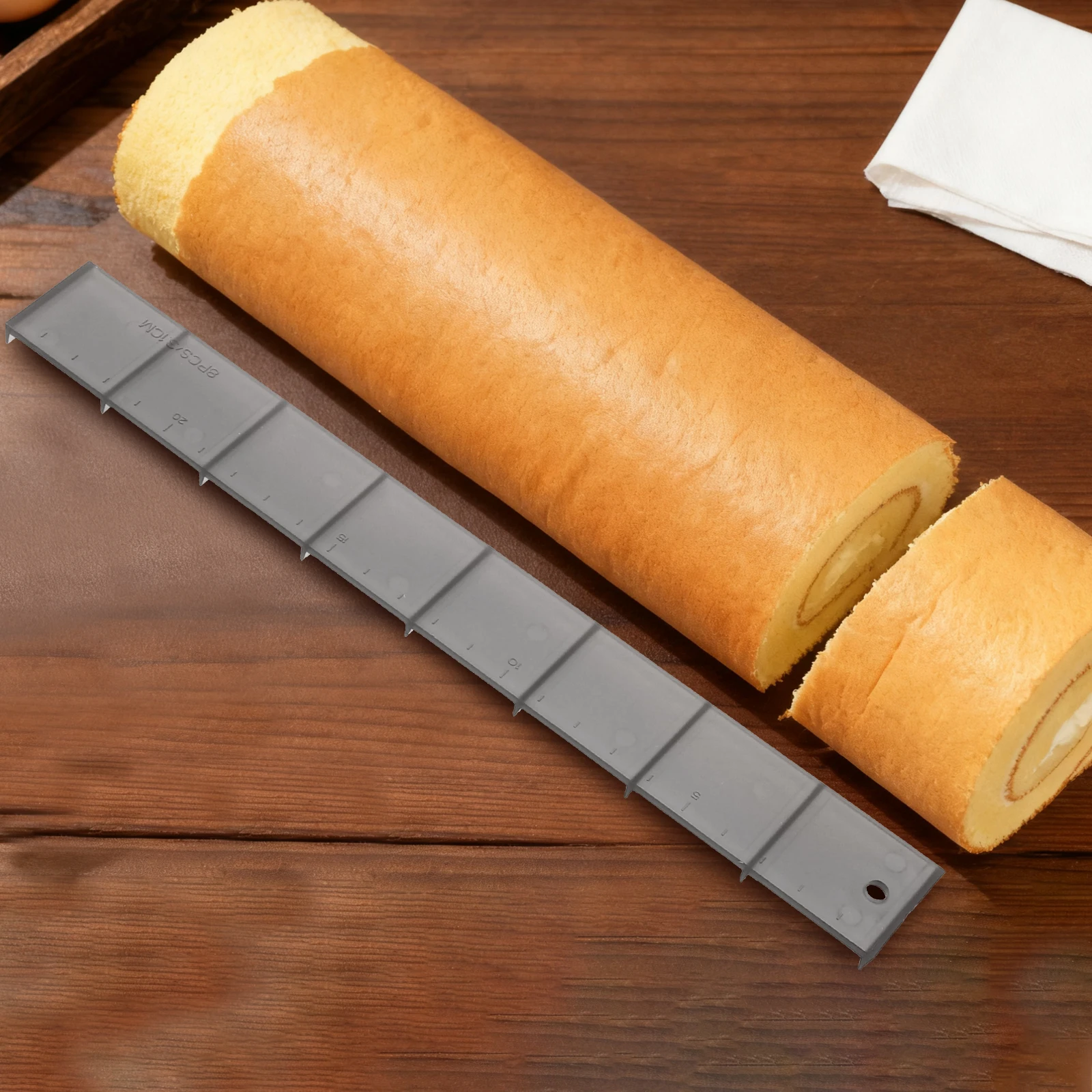 

4pcs Cake Roll Uniform Division Molds Cake Roll Cutting Scale Ruler Baking Cutting Thickness Scale Slicer Guide For Baking Tools