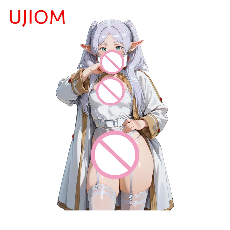 UJIOM Frieren Seductive Girl Wall Sticker Popular Enchanting Occlusion Scratch Edgy Decal Suitable For Game Room Decoration
