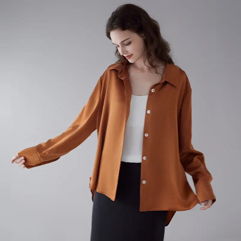 

Jxwatcher 100% Real Silk Shirt 2026 Spring New Arrival Full Sleeves Tops Ladies Luxury 19 mm Mulberry Silk Blouses Fashion Wear