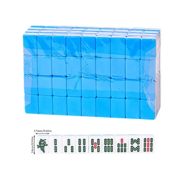 Travel Size Mahjong Traditional Chinese Version Game With Storage Bag Portable 144 Tiles Mahjong For Travel Family Leisure Time