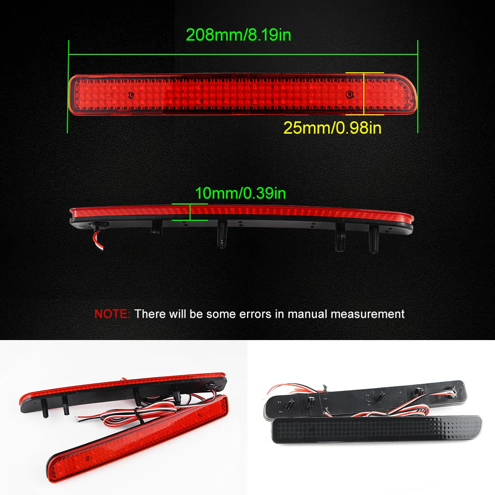 Car Rear Bumper Reflector Red Lens Warning Strip XFF500020 XFF500030 for Land Rover Discovery 3 2004 2005 2006 2007 2008 2009