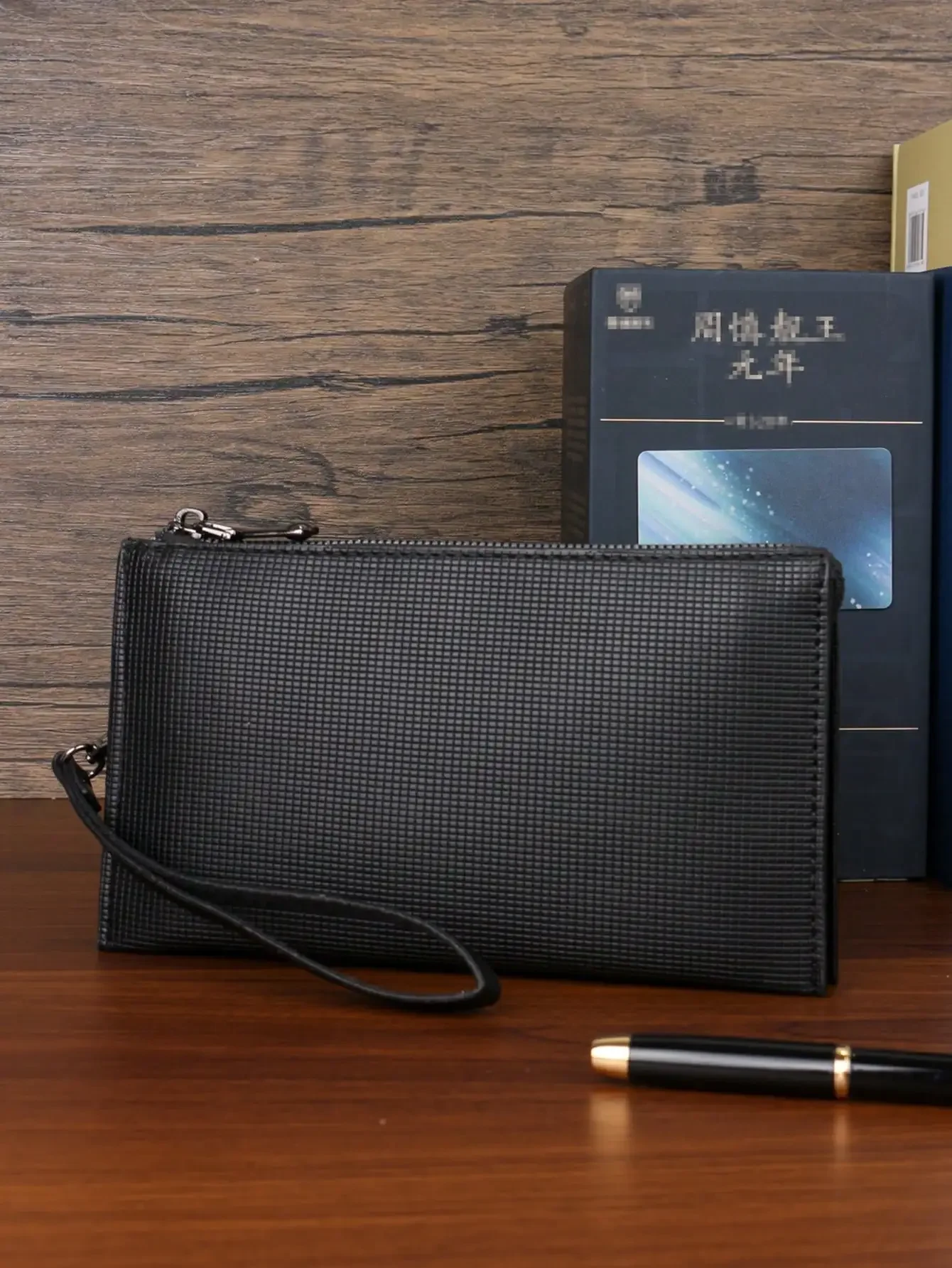 

Простой базовый клатч большой емкости, деловая повседневная уличная портативная сумка для телефона с двумя отделениями, сумка на запястье, сумка-клатч