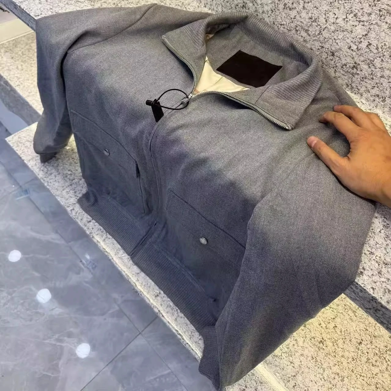 سترة LP الإيطالية المصنوعة من الصوف المطرز بطية صدر السترة #3