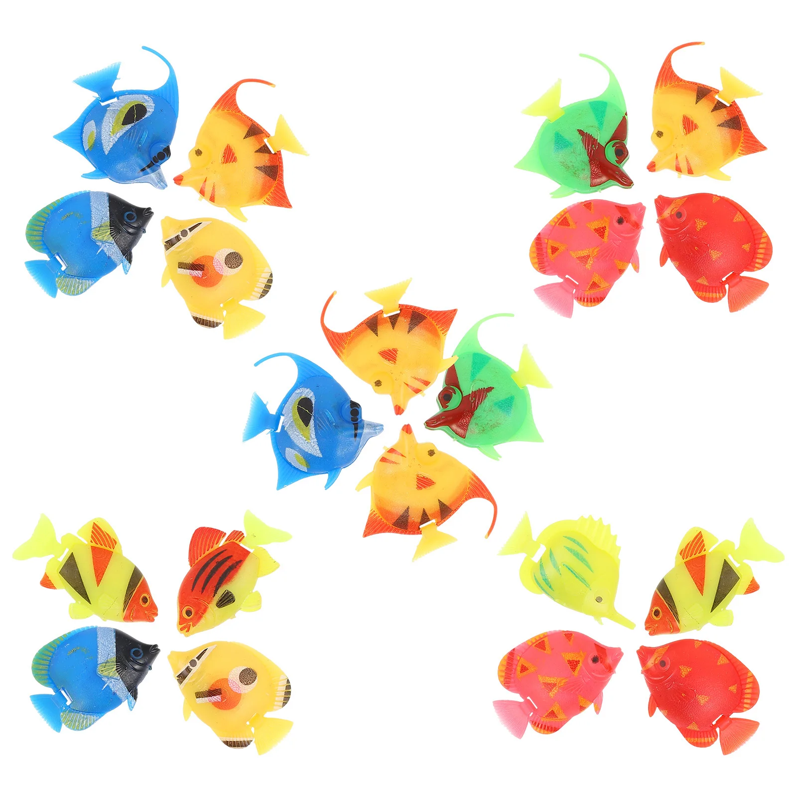 

20pcs Simulation Fake Fish Artificial Floating For Aquarium Tank Decorations Plastic Favors Kids
