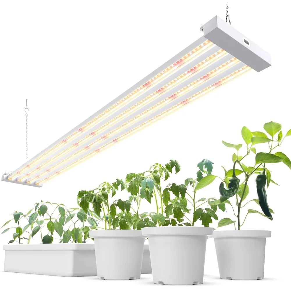 

Светодиодный фитосветильник полного спектра 4FT 84W с ИК-излучением 730 нм, высокий PPFD, 4 панели, соединяемые, для теплиц и выращивания рассады, 1 шт.