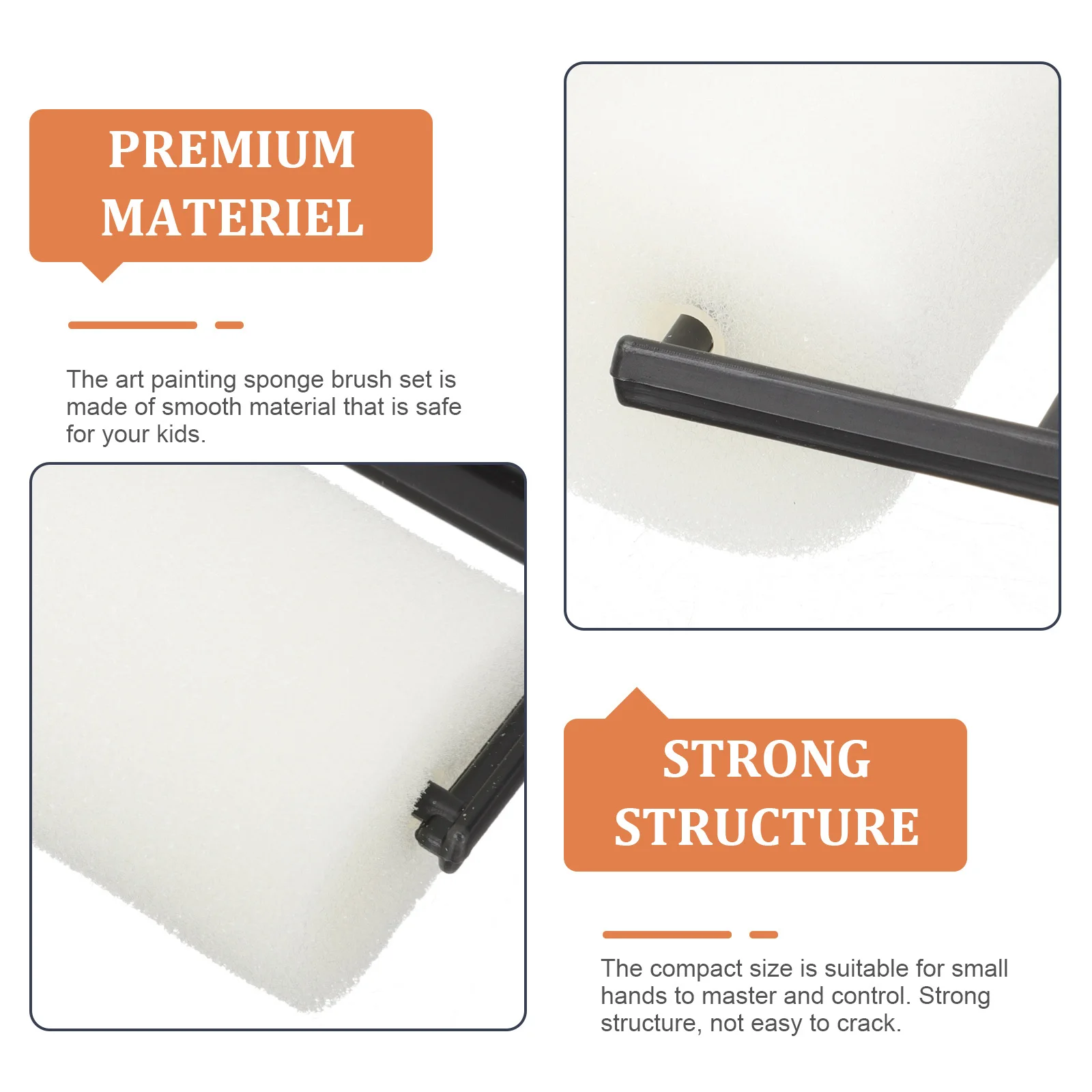 رغوة اللوحة فرش 15 قطعة مجموعة الإسفنج الأسطوانة كيت للحرف الفنية DIY تلطيخ ملصق فرشاة مواد الطلاء بكرات #2