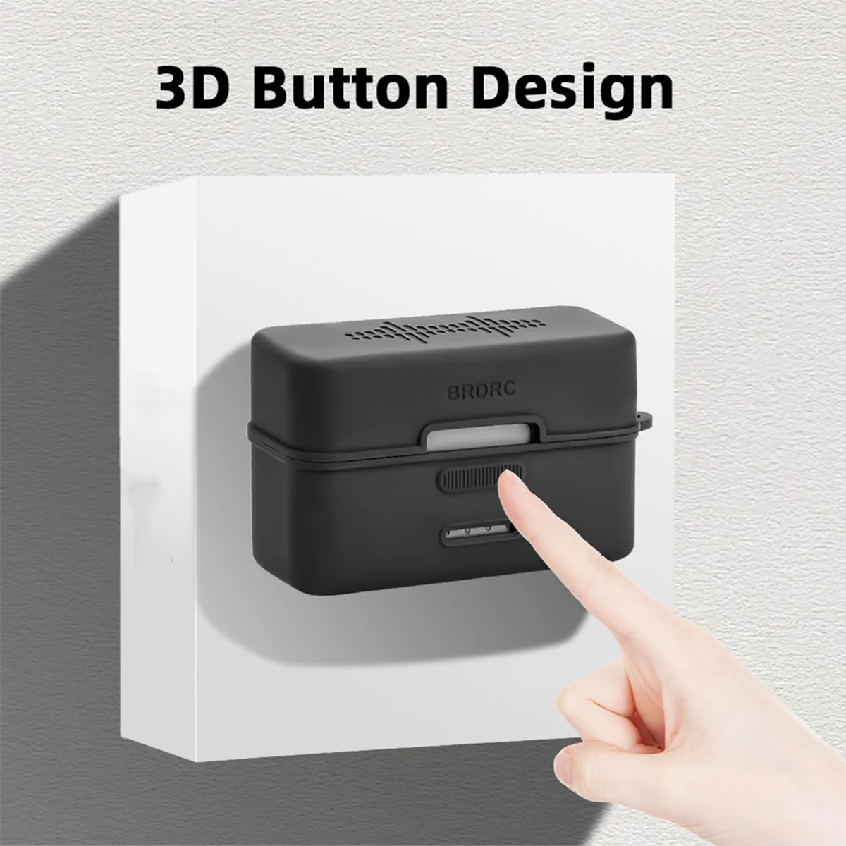 حافظة حماية من السيليكون المقاوم للخدش من BRDRC، واقي ميكروفون لاسلكي لحقيبة شحن DJI Mic Mini باللون الوردي