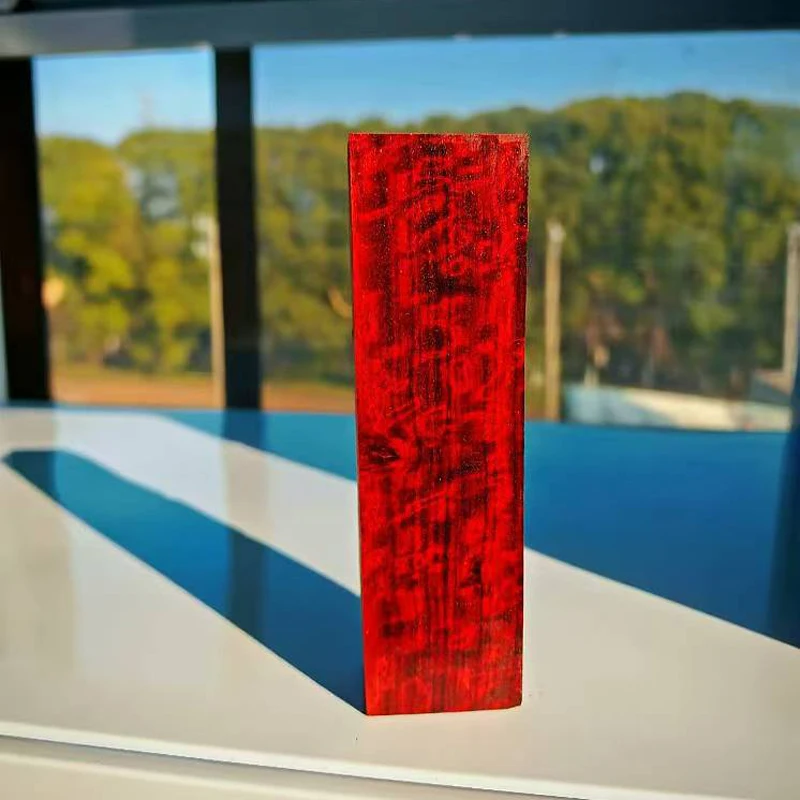 

1PC. Rosewood Knife Handle Blank with Golden Stars & Water Wave Pattern - 140x40x25mm - High Density Oily Wood for DIY