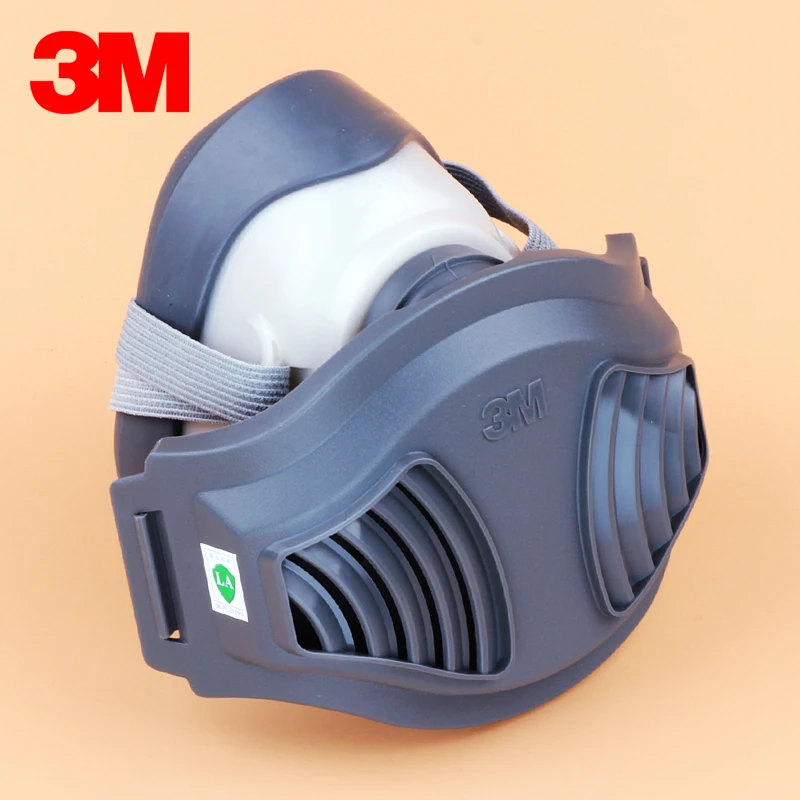 3M 1211 Industriële Masker Stofmasker Half Gezicht Respirator Verf Beschermende Anti Dust 10Pcs 1701 Filter Katoen Mijnbouw timmerwerk