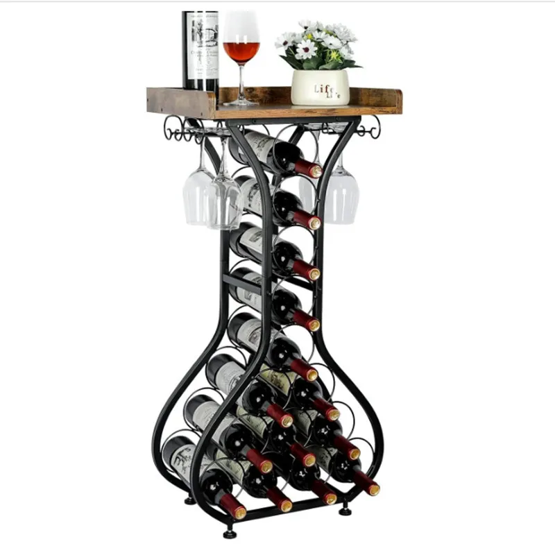 42*30*90cm metal red wine display rack holders organization kitchen dining bar barware tools dinving room decoration