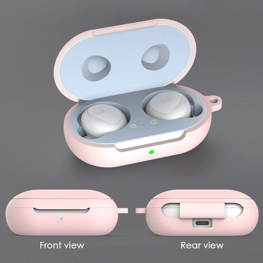 Silicone Protective Cover with Keychain for Samsung Galaxy Buds+ Charging Case