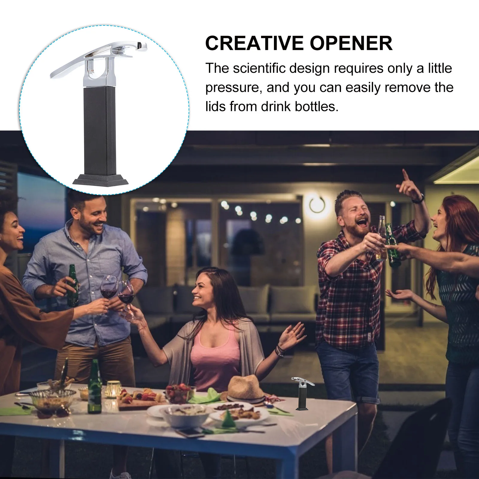 

1Pcs Wine Bottle Opener Beer Caps Lifter Stainless Steel Small Size Multi-Functional Bottle Opener for Outdoor Home Use