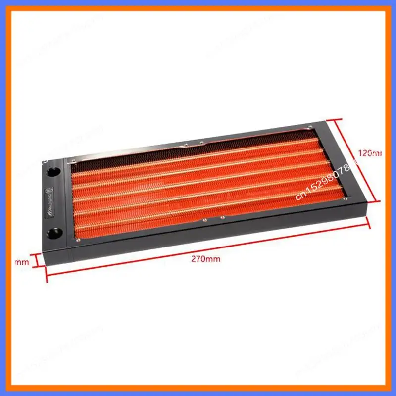 BAAE 17 مللي متر صف بارد جميع النحاس المبرد المائي 240 النحاس المياه المبردة النحاس صف الكمبيوتر الصرف السائل مبادل حراري #5