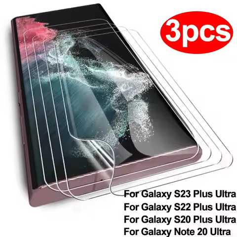 Screen Hydrogel Film For Samsung Galaxy S23 S22 S21 S20 Plus Ultra S20FE Screen Protector Note 20 Soft Protective Film Not Glass