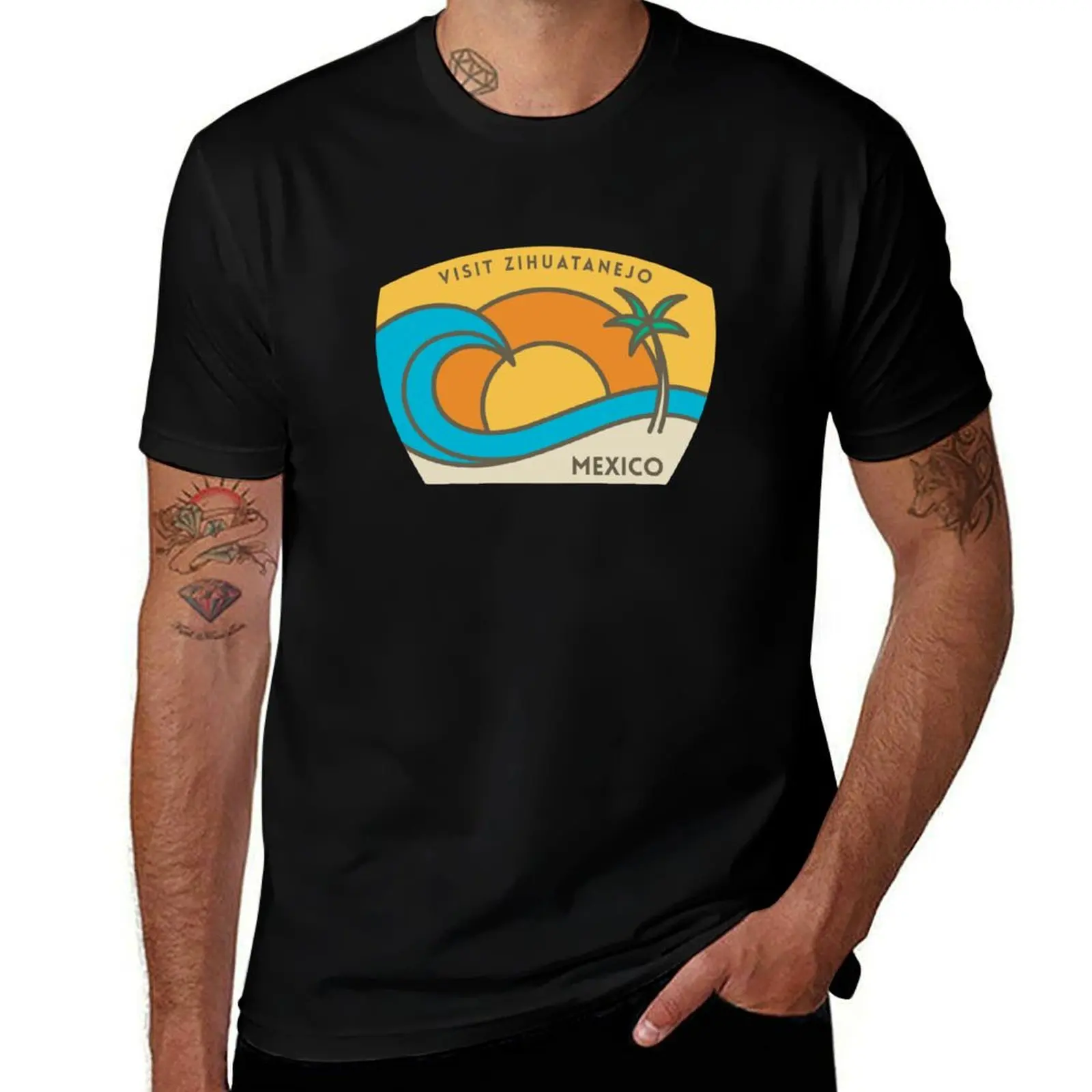 

Visit Zihuatanejo Mexico T-Shirt Basic Short Sleeve Cotton Blend T-Shirt