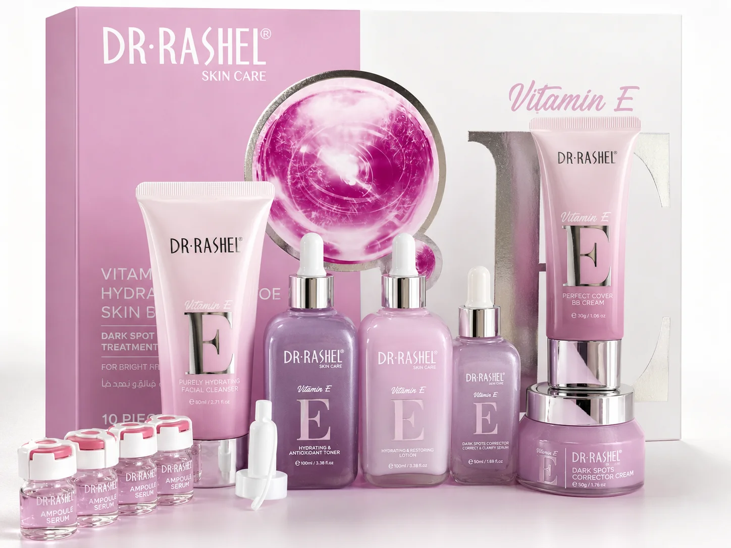 DR·RASHEL Hyaluronsäure-Hautpflegeset Tiefenhydratation Antioxidans Perfekt als Geschenk – Detail 7