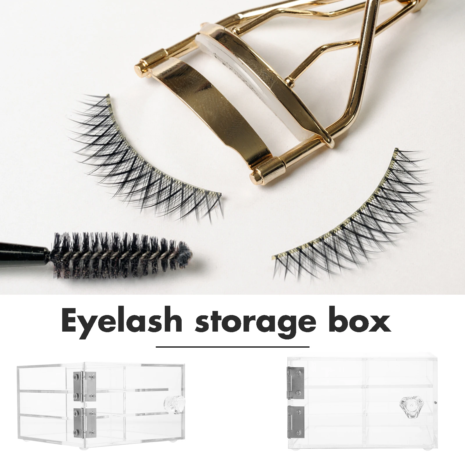 

Sturdy Box Container Portable Mini Case Organizer For Travel Empty Packaging Box Extension Holder Eyelash Boxes Storage Lash