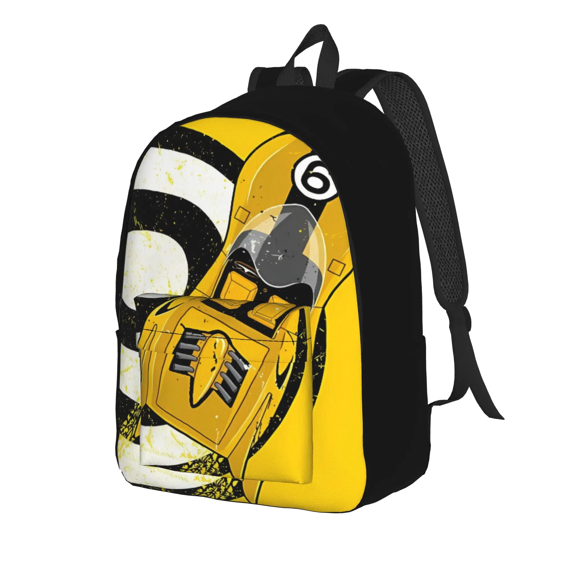 Back to School Season Vintage Shooting Star Car Number 9 Bookbag Speed Racer Men Women Adult Daypack Backpack
