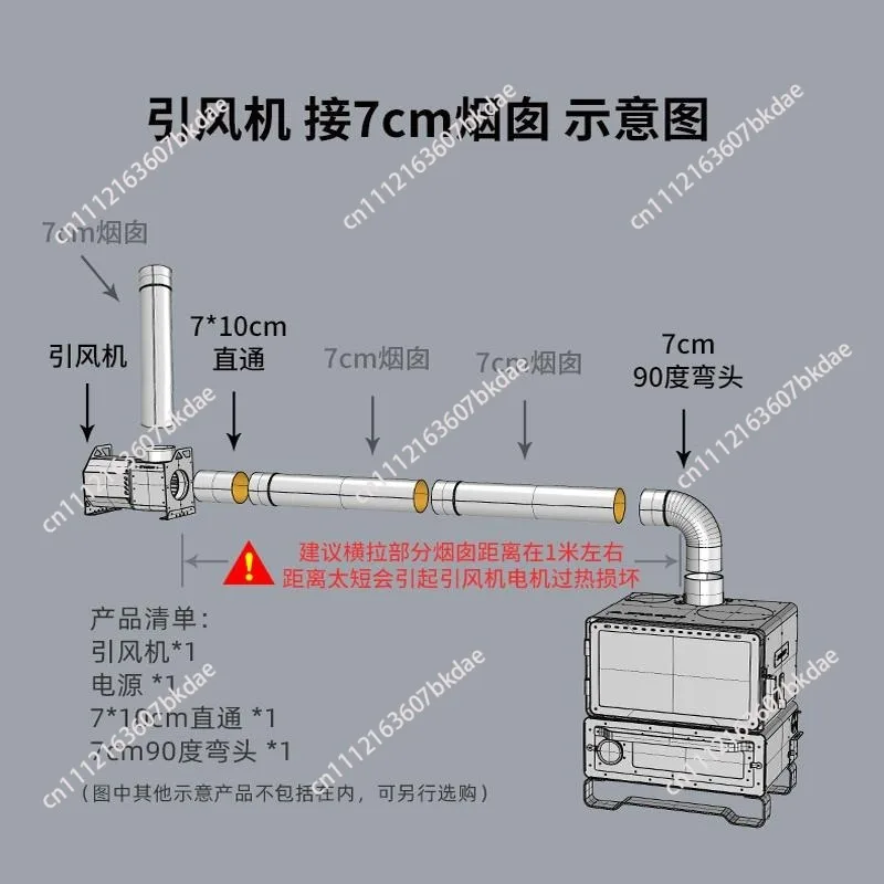 Portable  Adjustable Blower for Outdoor Tent Stove Heating Stove Firewood Furnace e Exhaust hine Precision Cam...