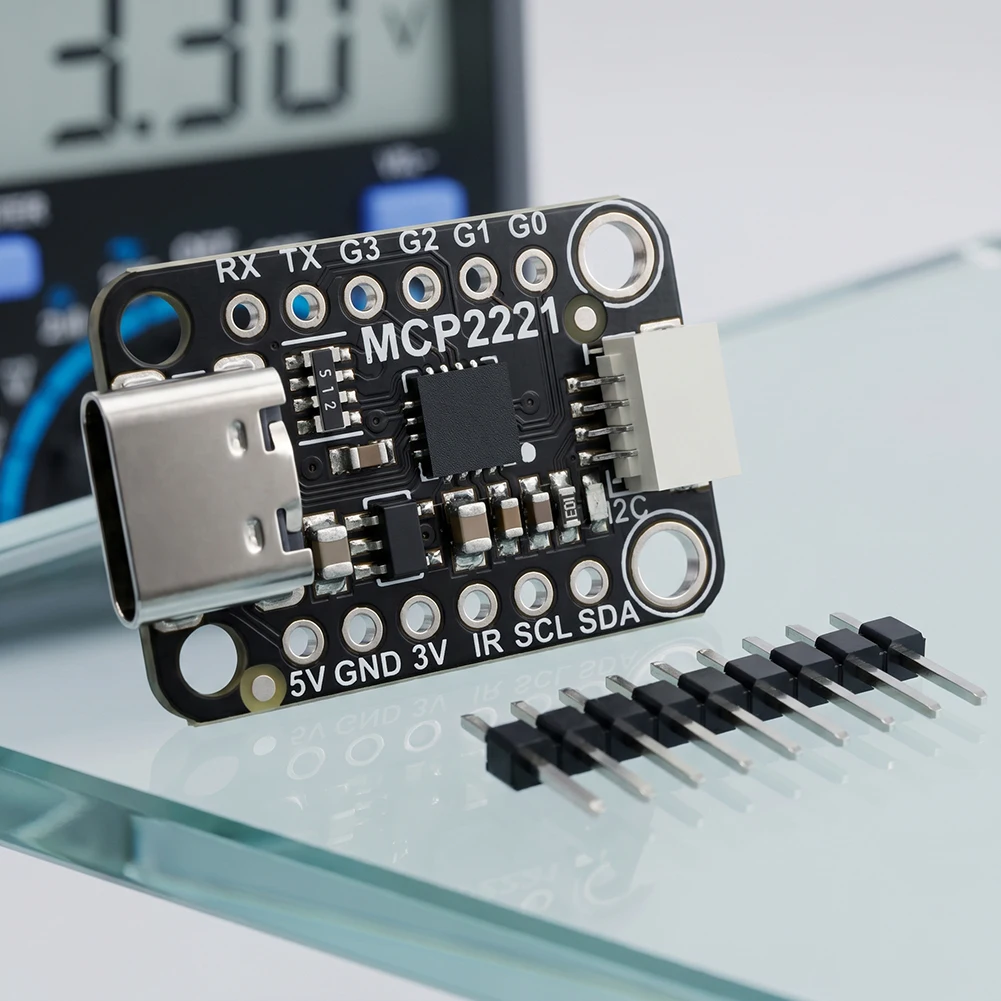 MCP2221A USB To GPIO ADC I2C Conversion Module Plug and Play General Purpose USB To GPIO ADC I2C Module for OLED Display Sensor
