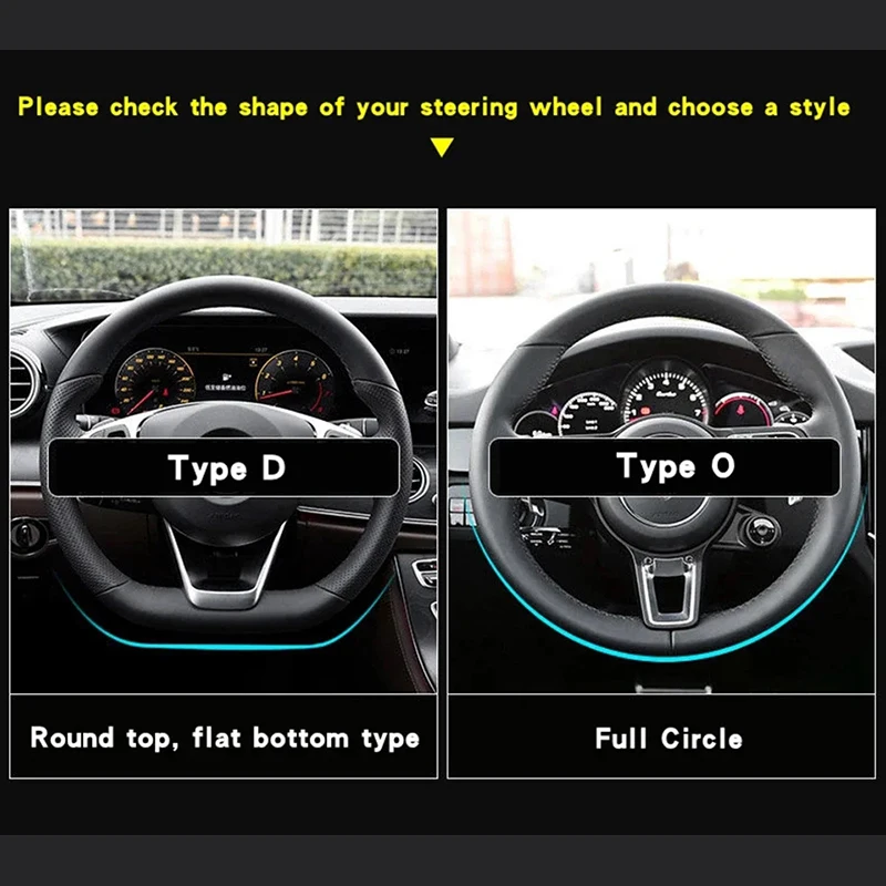 Universal Car Steering Wheel Cover Carbon Fiber Leather Three-dimensional Anti Slip, Timple And Fashionable Car Accessories image 4
