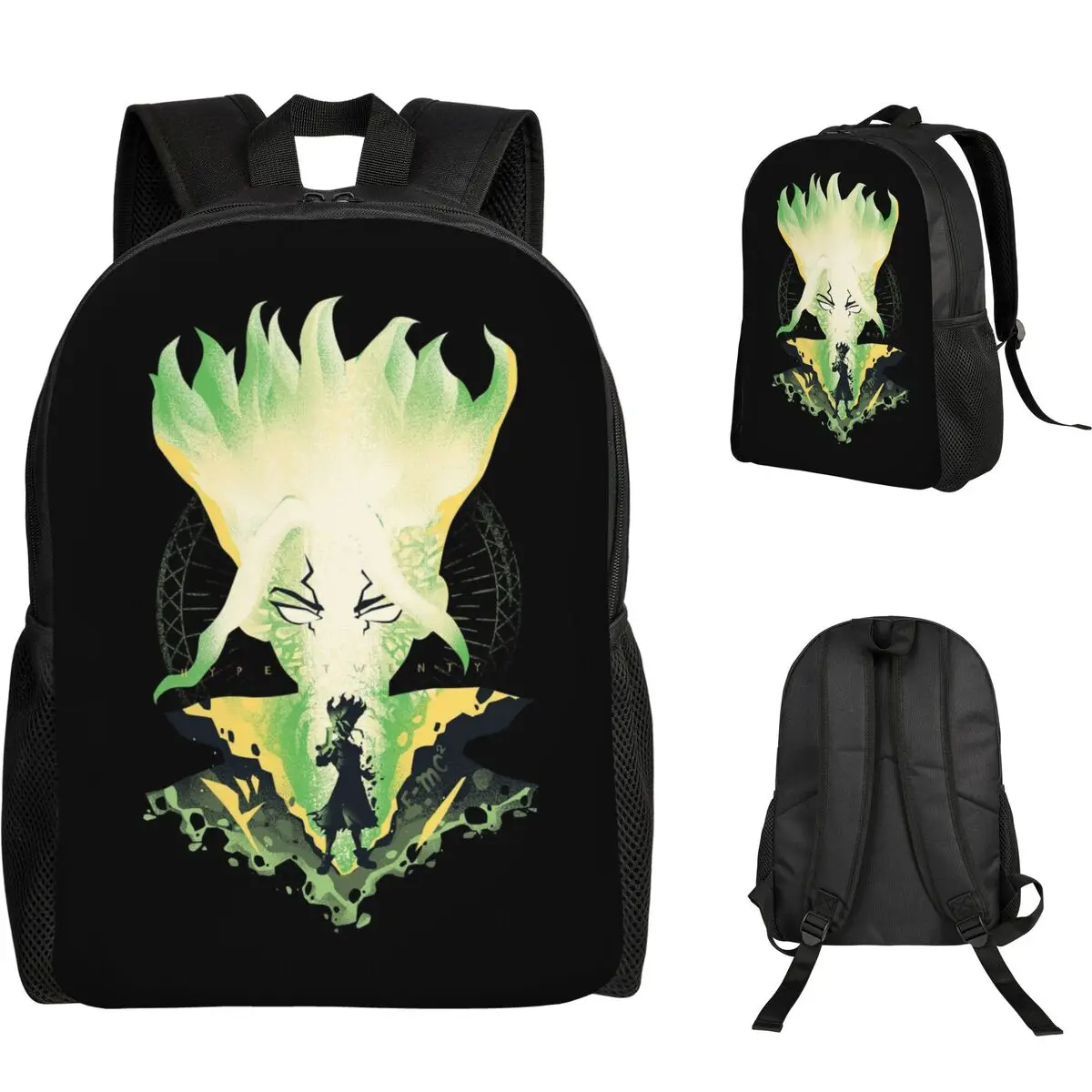Anime Dr Stone Backpack Student Boys Girls BookBag School Bag Laptop Shoulder Bags