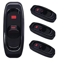 4PCS Appliance Inline Cord Switch Black/white AC 250V 10A Heavy Duty Thru Switch On Off Lamp Bulb Wall Line Control Switch