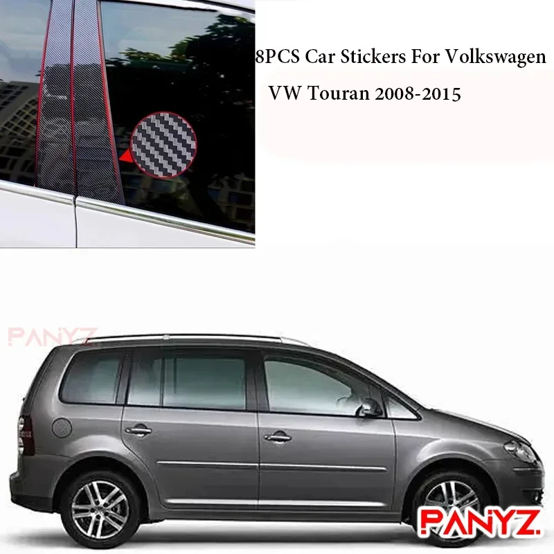 

8 шт. автомобильные наклейки для Volkswagen VW Touran 2008-2015 B C столб средняя центральная колонна отделка окна украшения защита