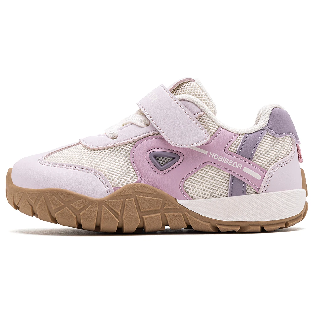 HOBIBEAR Kleinkind-Sneaker mit breiter Zehenpartie, Wanderschuhe, Trekking- und Outdoor-Wanderschuhe, mit Klettverschluss, Kunstleder-Mesh-Laufsneaker – Detail 5