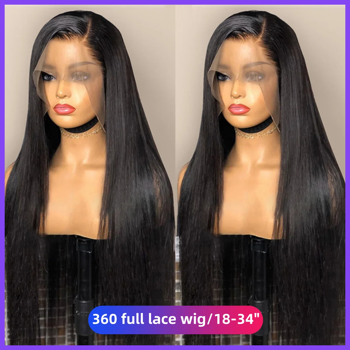 

13x6 Bone Straight Lace Front Wig Peruvian Human Hair 34 INCH Long 360 HD Transparent Frontal Wigs Pre Plucked And Bleach Knots